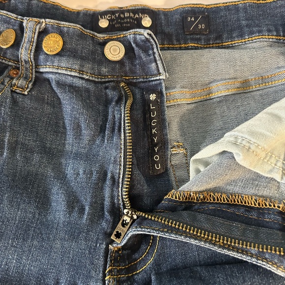 Lucky Brand Men's Dark Blue Bootcut Jeans Relaxed Fit 34/30 - Picture 3 of 9